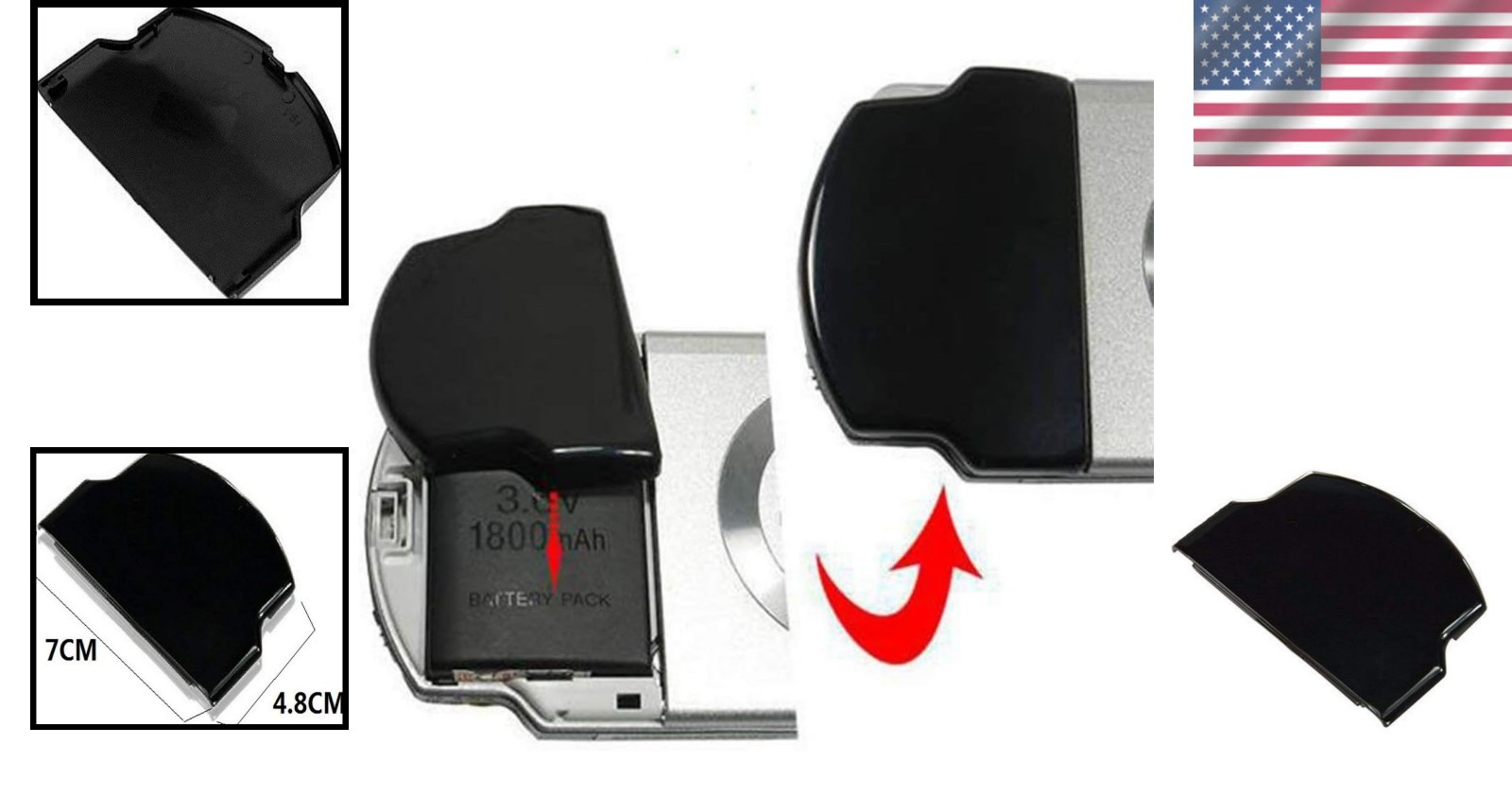 Protective Hard Shell Battery Cover for PSP 2001/3001 - Effortless Installation