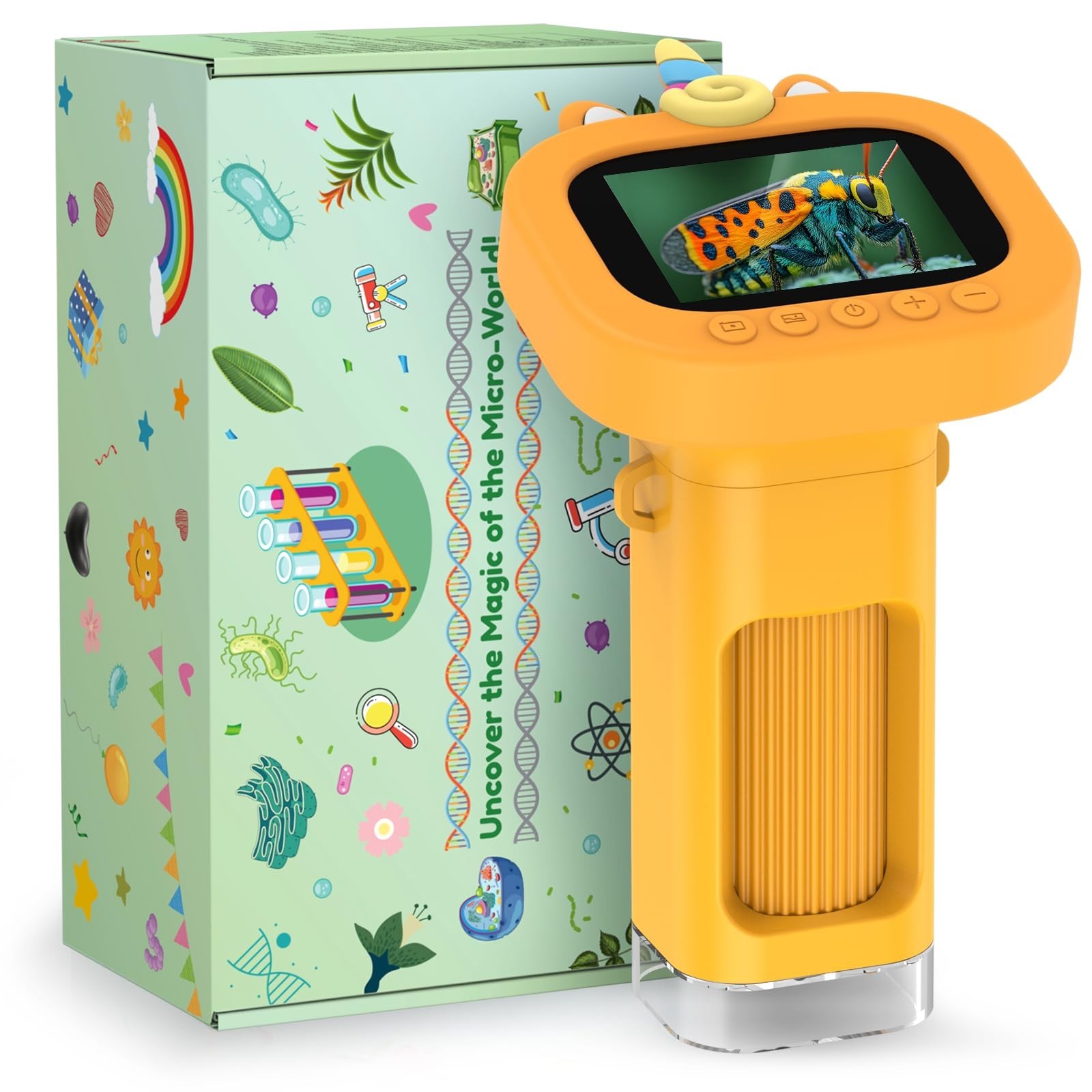 Portable Handheld Digital Microscope for Kids with 2.4" Display | Mini...