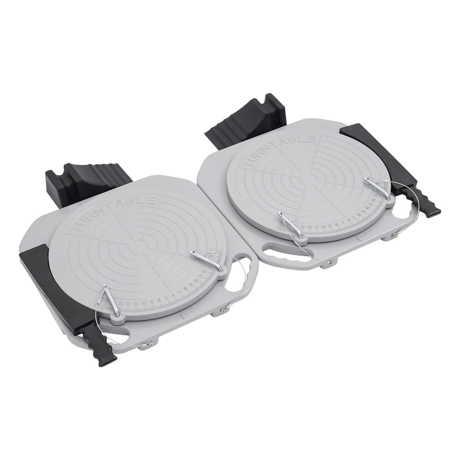 2pcs Front End Wheel Alignment Turntable Plate 360° Rotating Plate Table