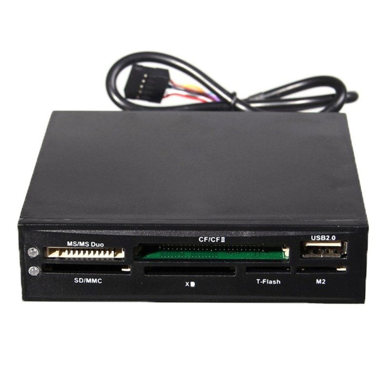 3.5 in Aluminum USB 2.0 TF Memory Card Reader Adapter for SDXC, MMC