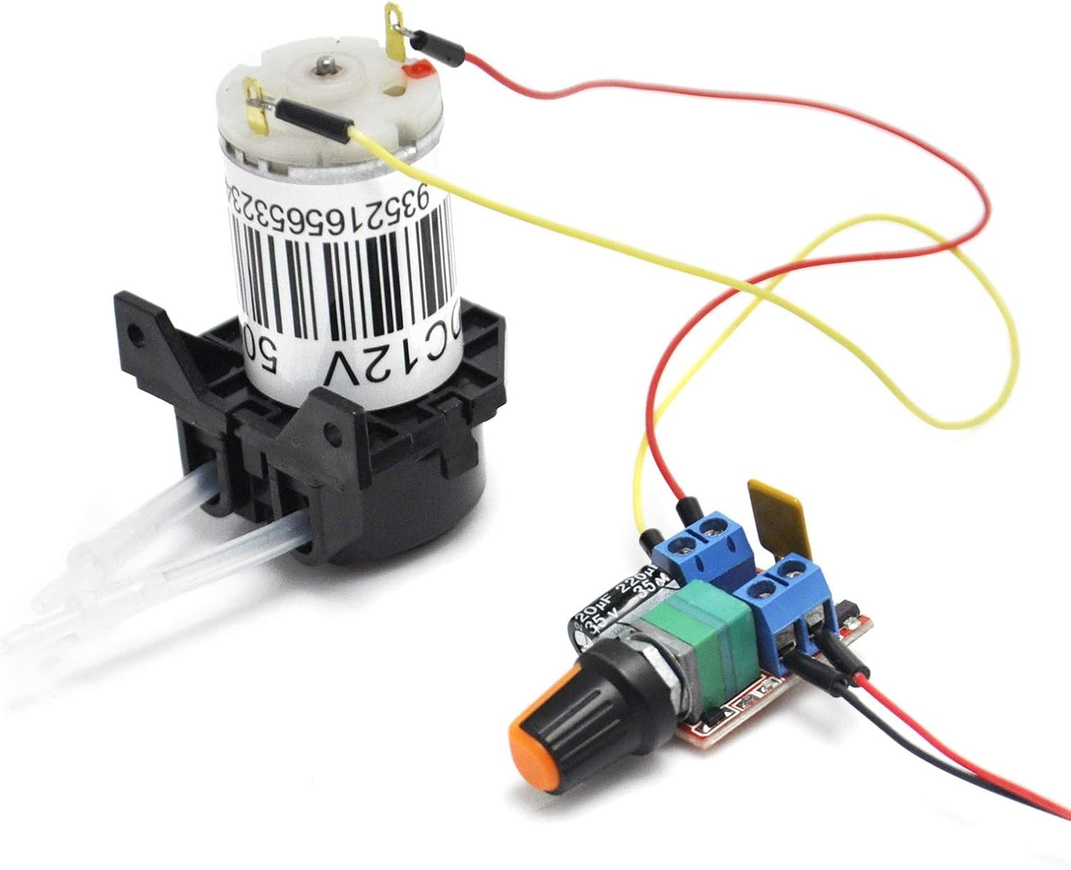 Versatile 12V DC Dosing Pump with Easy Snap-In Design - Ideal for Aquariums