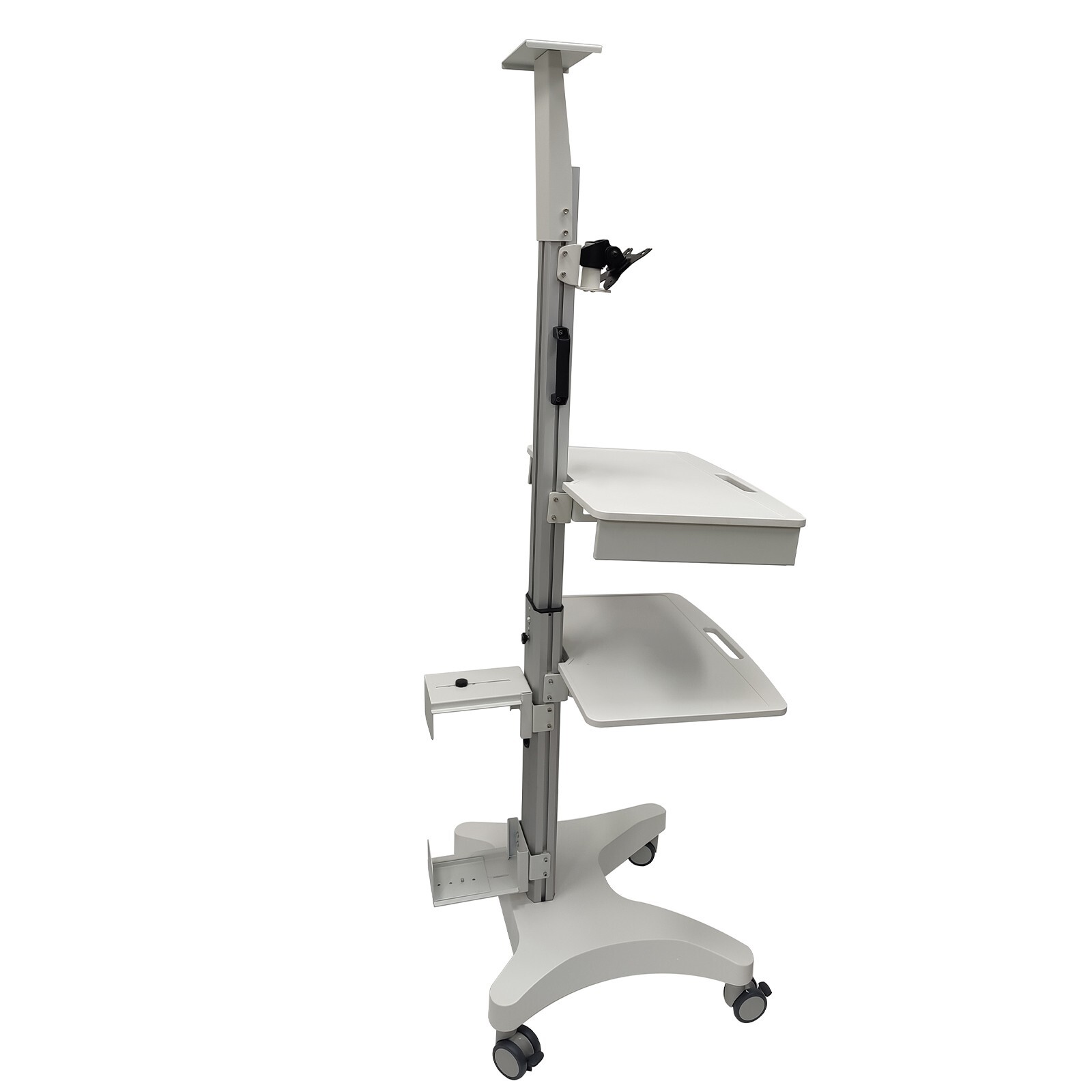 Floor Stand Movable Workbench Computer Cart Mobile Workstation Monitors Support