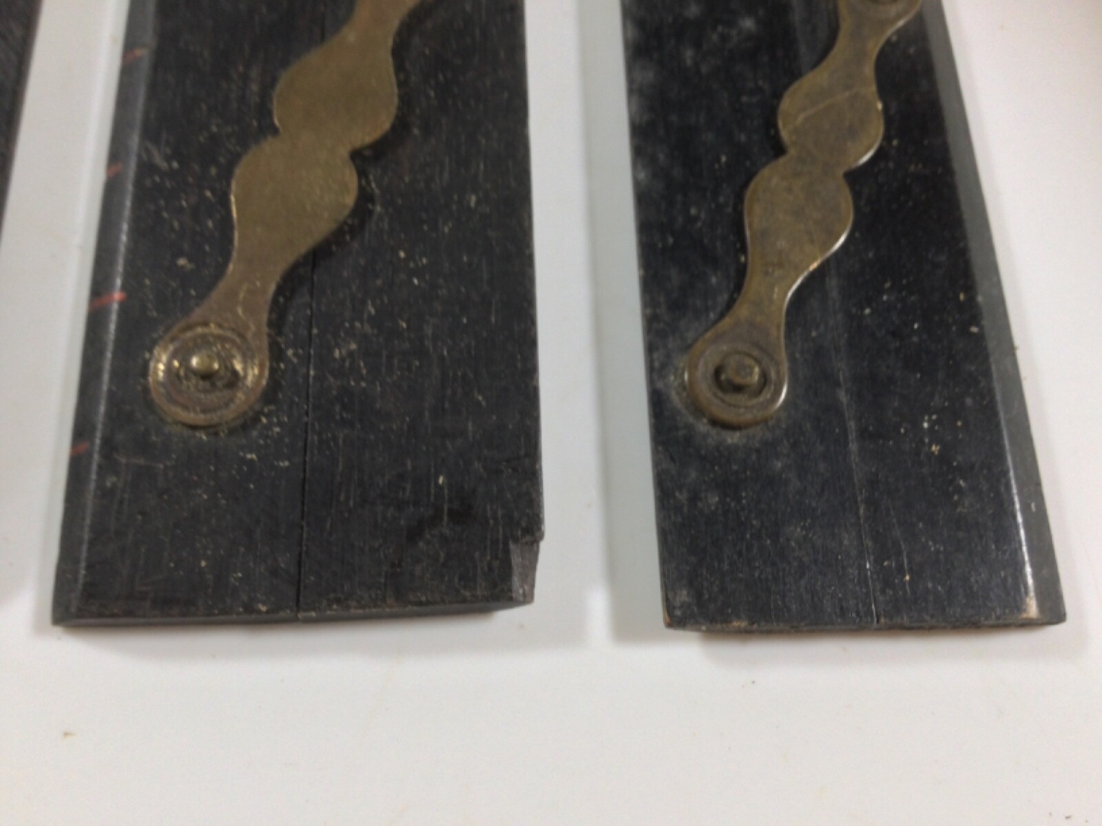 3 No Vintage Architects / Navigation Ebony & Brass Parallel Rules