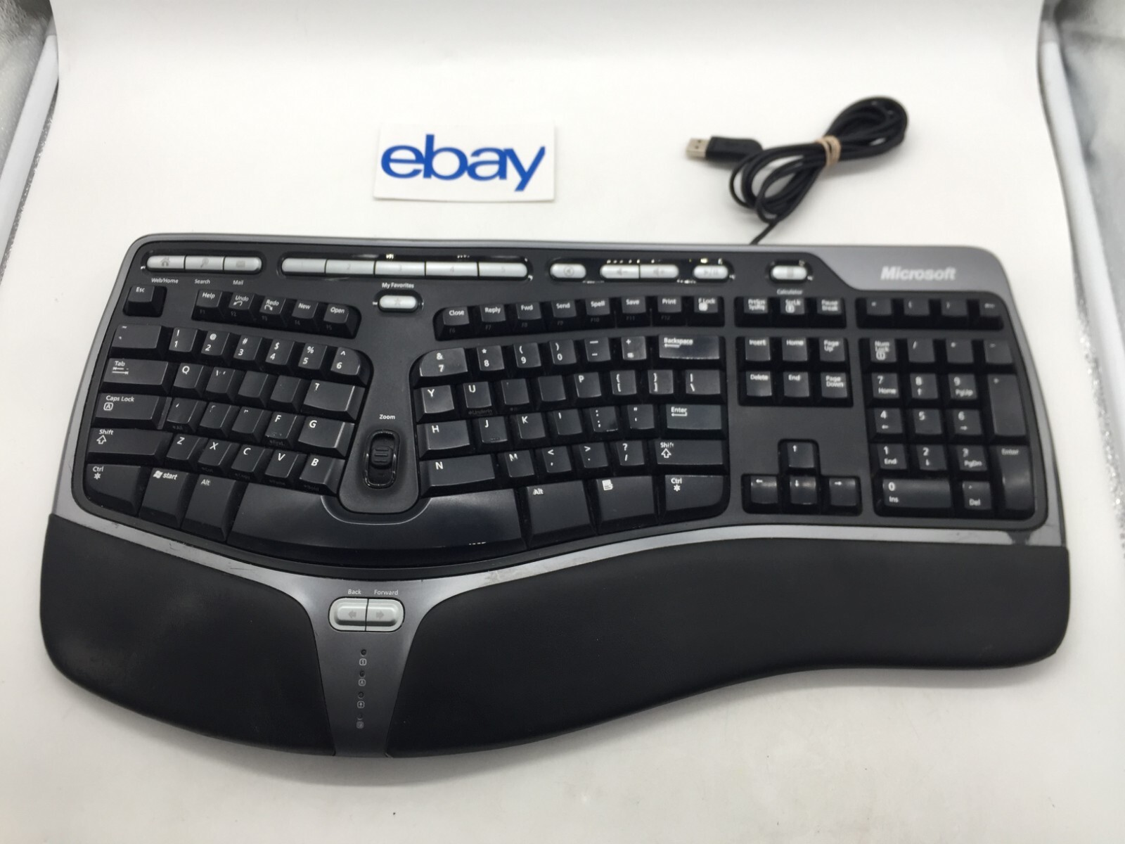 Microsoft Natural Ergonomic Keyboard 4000 v1.0 KU-0462 USB Wired FREE S/H
