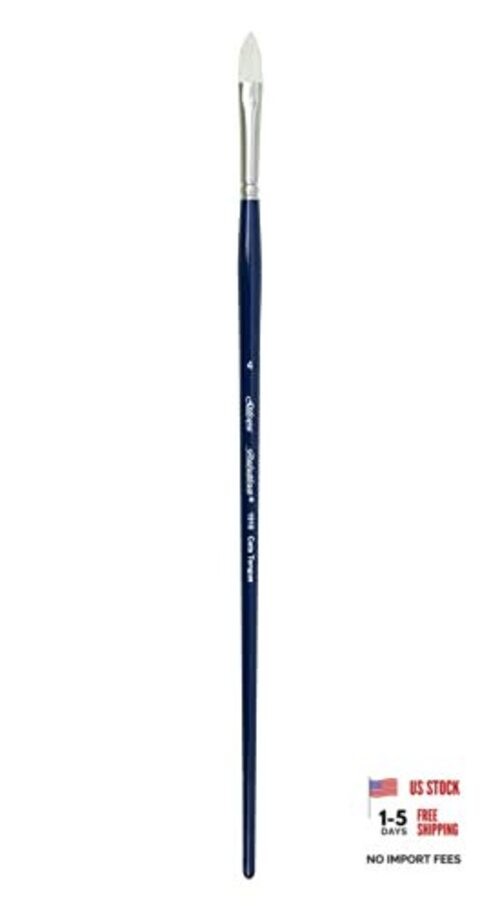 1910-4 Bristlon Cats Tongue Paintbrush for Oil, Acrylic, and Heavy Size - 4