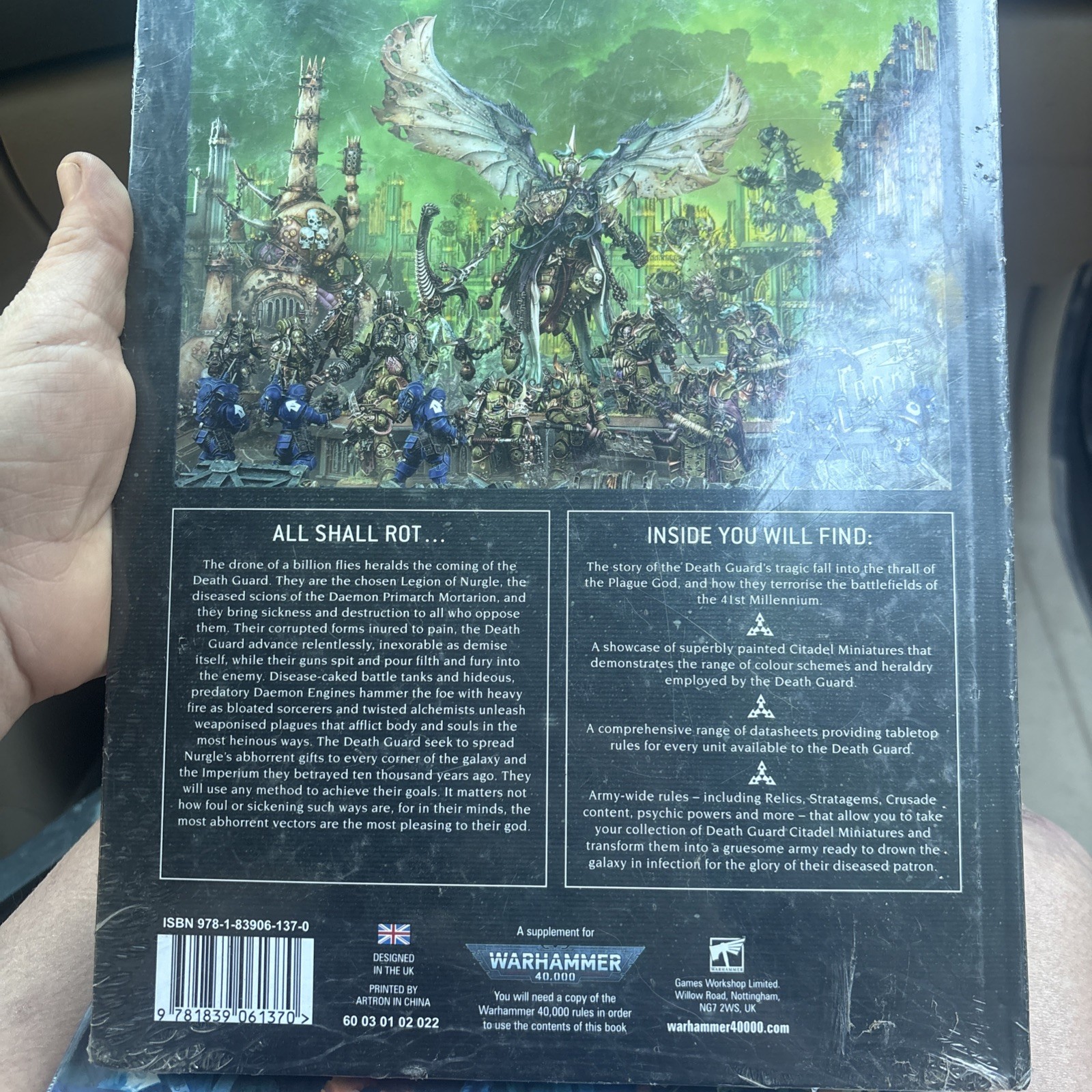 Warhammer 40K Codex Death Guard Games Workshop  Hardcover Book Brand NEW!