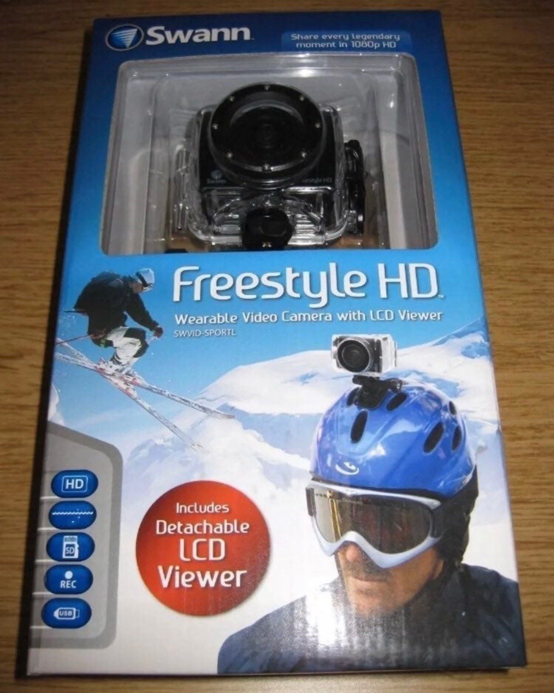 Swann SWVID-SPORTL Freestyle 1080p HD Waterproof Wearable Sports Video Camera