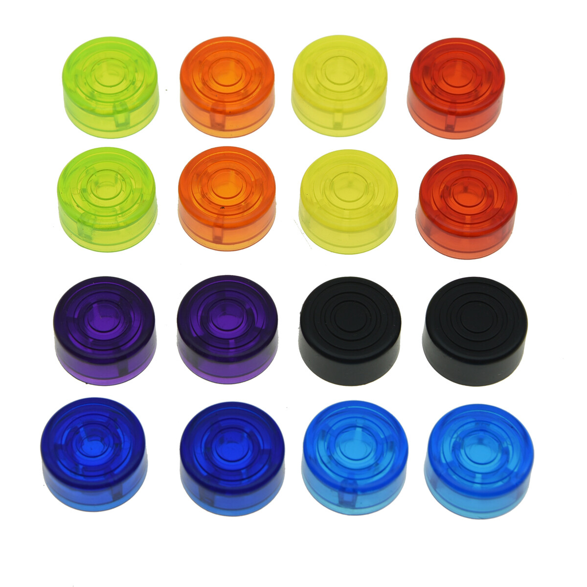KAISH 16pcs Electric Guitar Effect Pedal Footswitch Topper Effect Foot Nail Caps