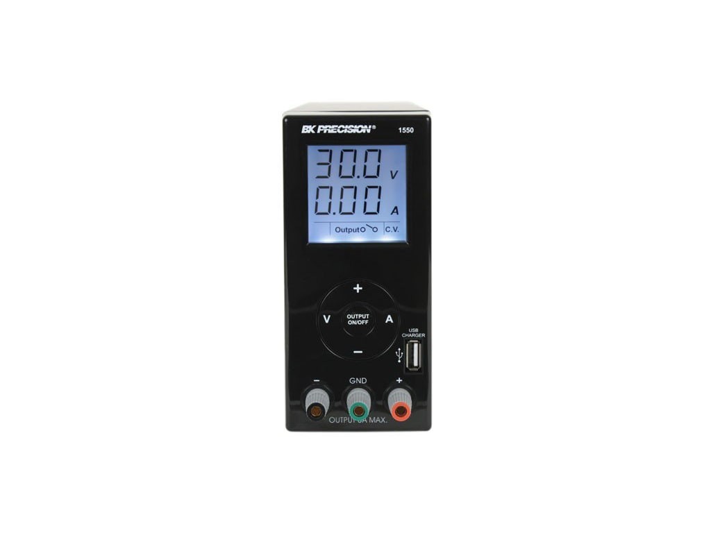 B&K Precision 1550-220V - Switching DC Bench Power Supply with USB Charger