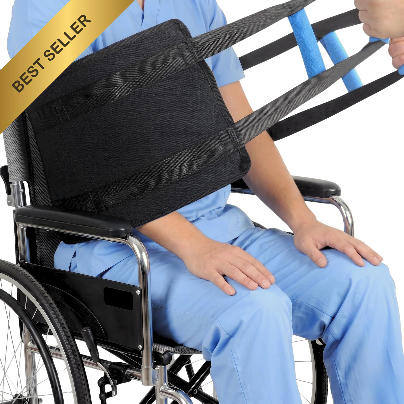 Gait Belt Handles Padded Patient Transfer Lift Elderly Wheelchair Safety Aid