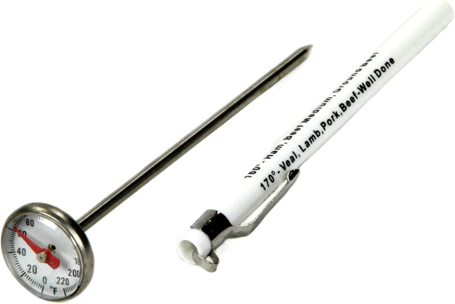 Instant Read Thermometer 5.5 in in Length Stainless Steel for Food Meat BBQ