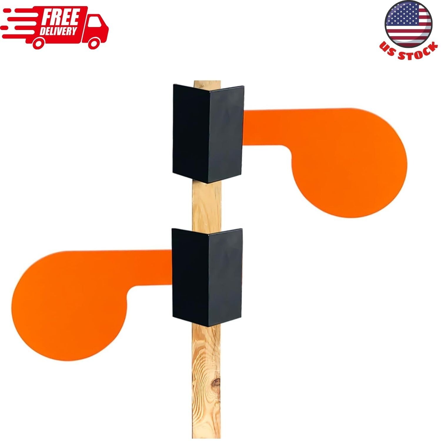 6" x 3/8" AR500 Dueling Tree Paddle Set Reactive Steel Dueling Tree Targets