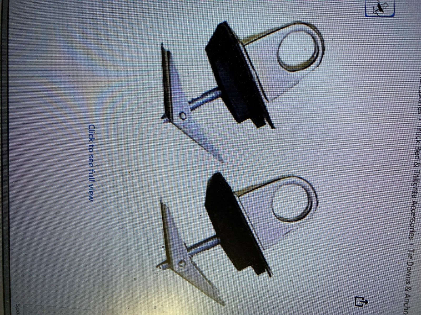 Reese Secure Universal Anchor Point Pickup Truck Bed Stake hold Tie Down Pair
