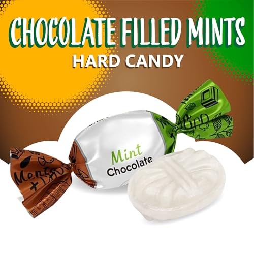 Arcor Chocolate Filled Mints Candy | 2 Pound Bag | Individually Wrapped
