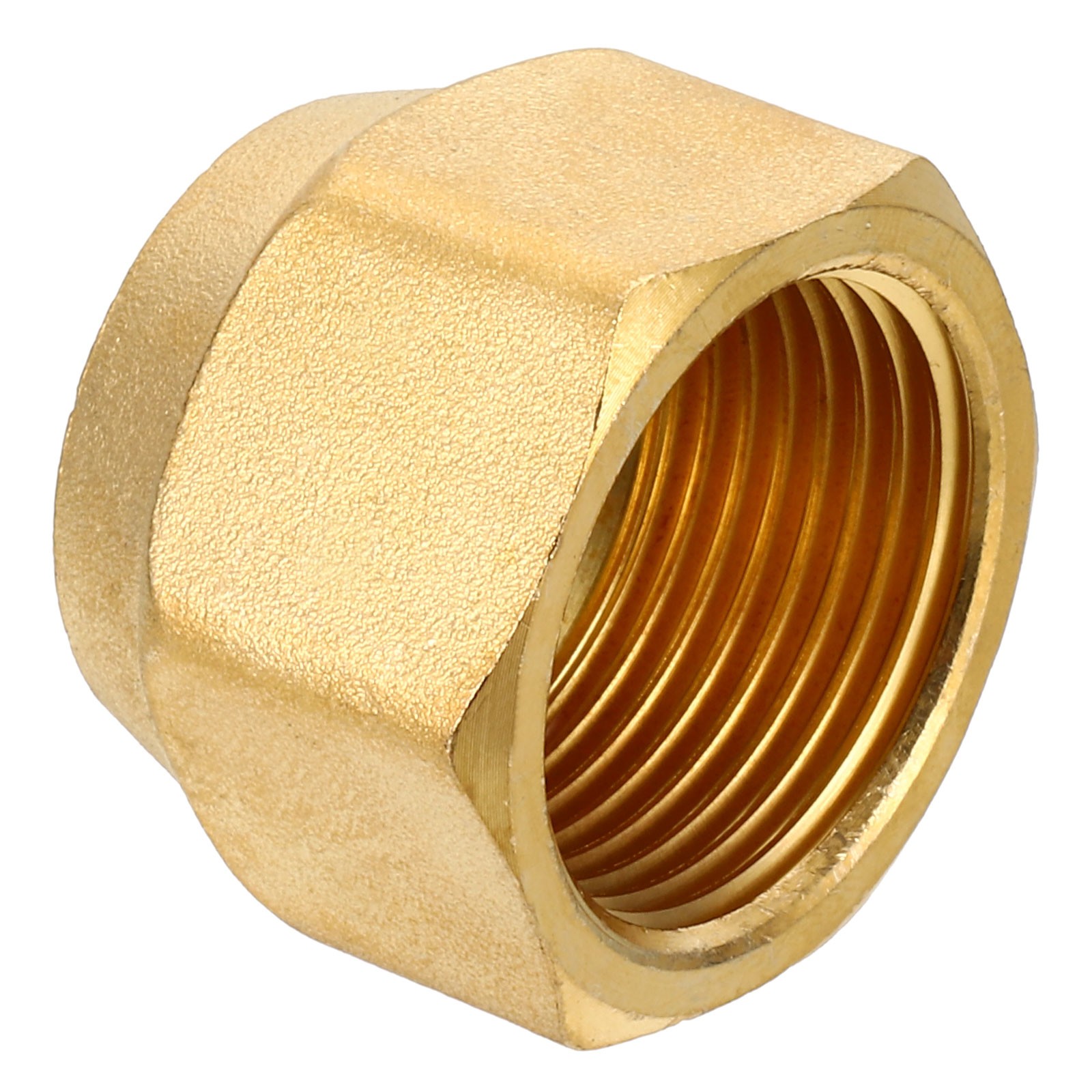 3/4" Brass Flare Cap, 1-1/16UNF Female Thread 1Pcs SAE Flare Pipe Fitting