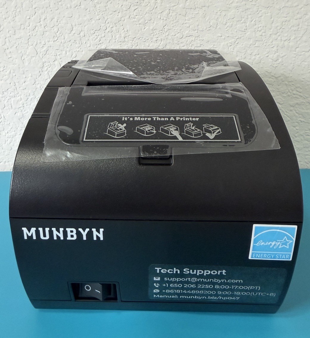 MUNBYN Bluetooth Thermal Receipt Printer P047, 80mm POS Printer, Thermal Printer