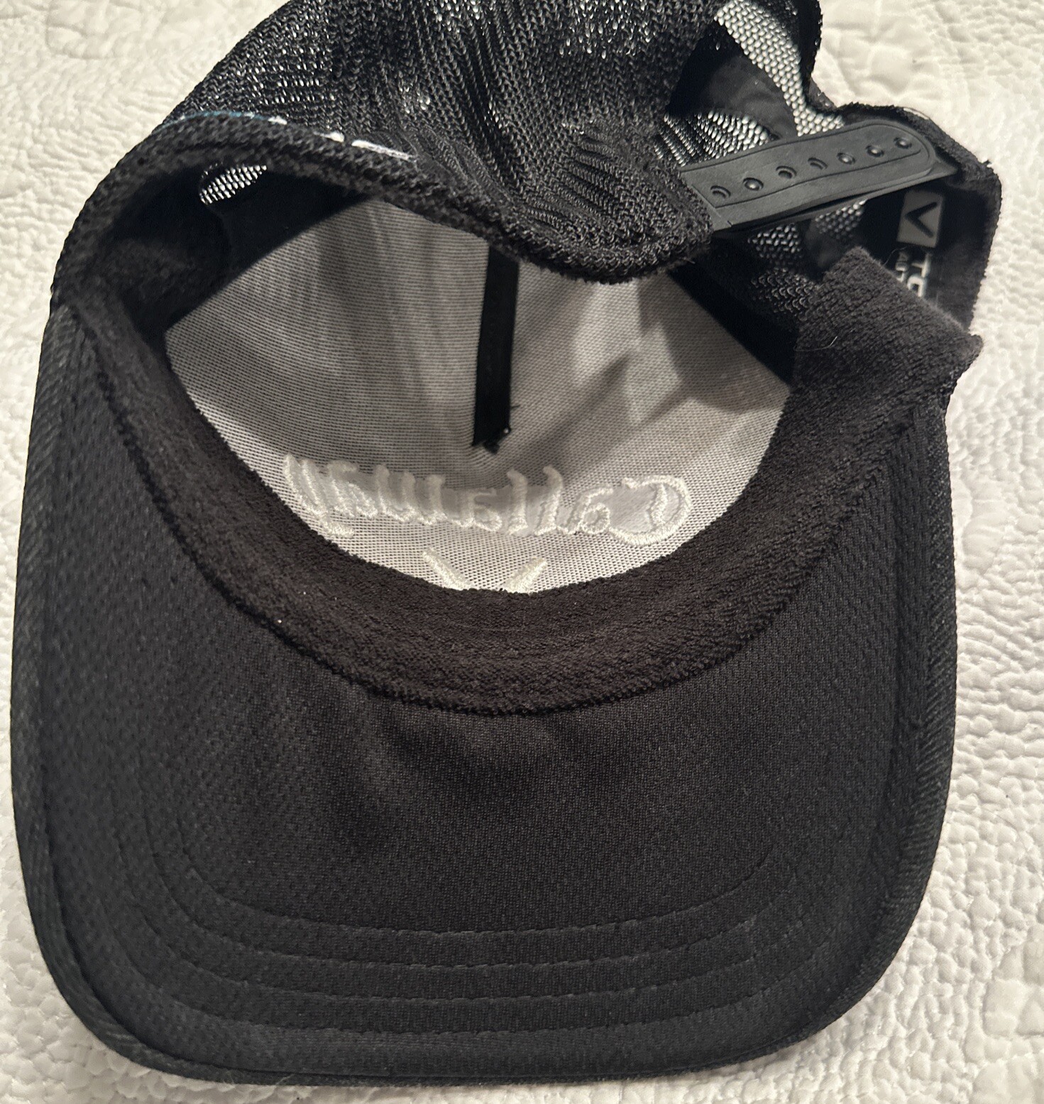 Callaway Golf /Rogue Black Cap Wool Snapback Adjustable Mesh Back Hat L