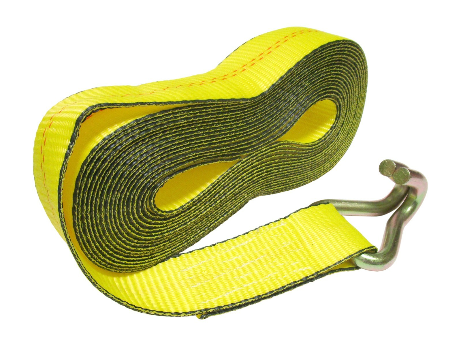 Ratchet Tie Down Strap 2" x 27' with Wire J Finger Hook for Cargo Control