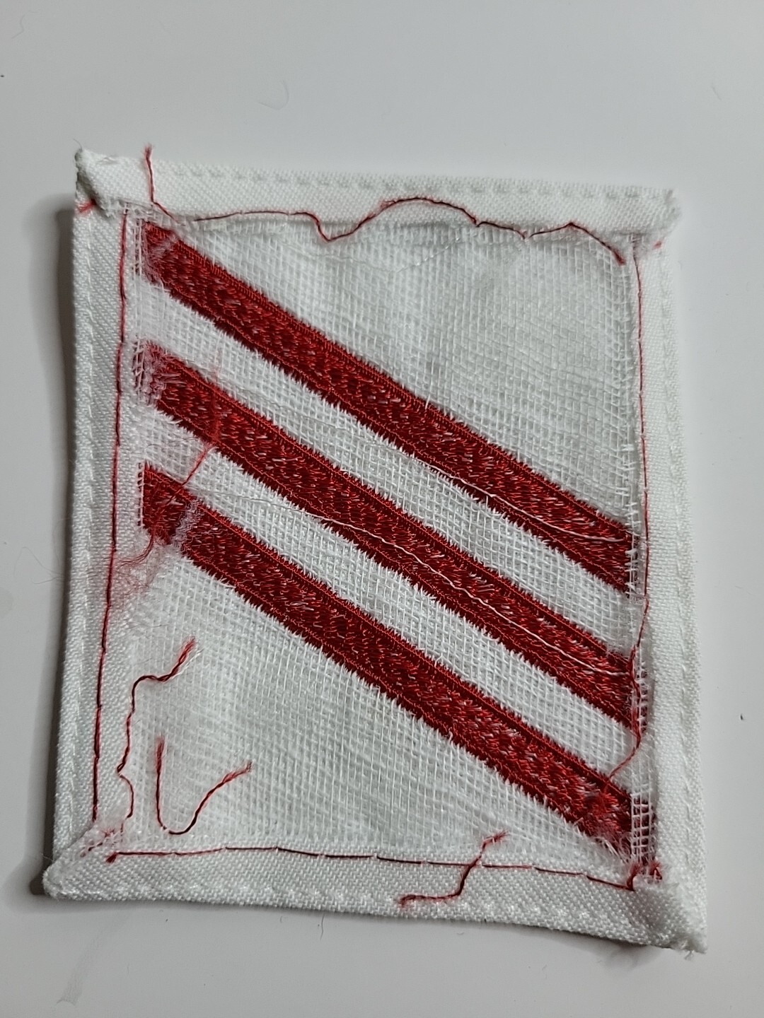 New USN US Navy Fireman APPRENTICE E-3 E3 Sleeve Insignia Patch Red & White
