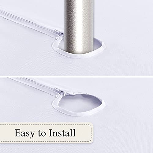 Outdoor and Indoor Tablecloth -60x102 inch 102" x 60" (Rectangular) White