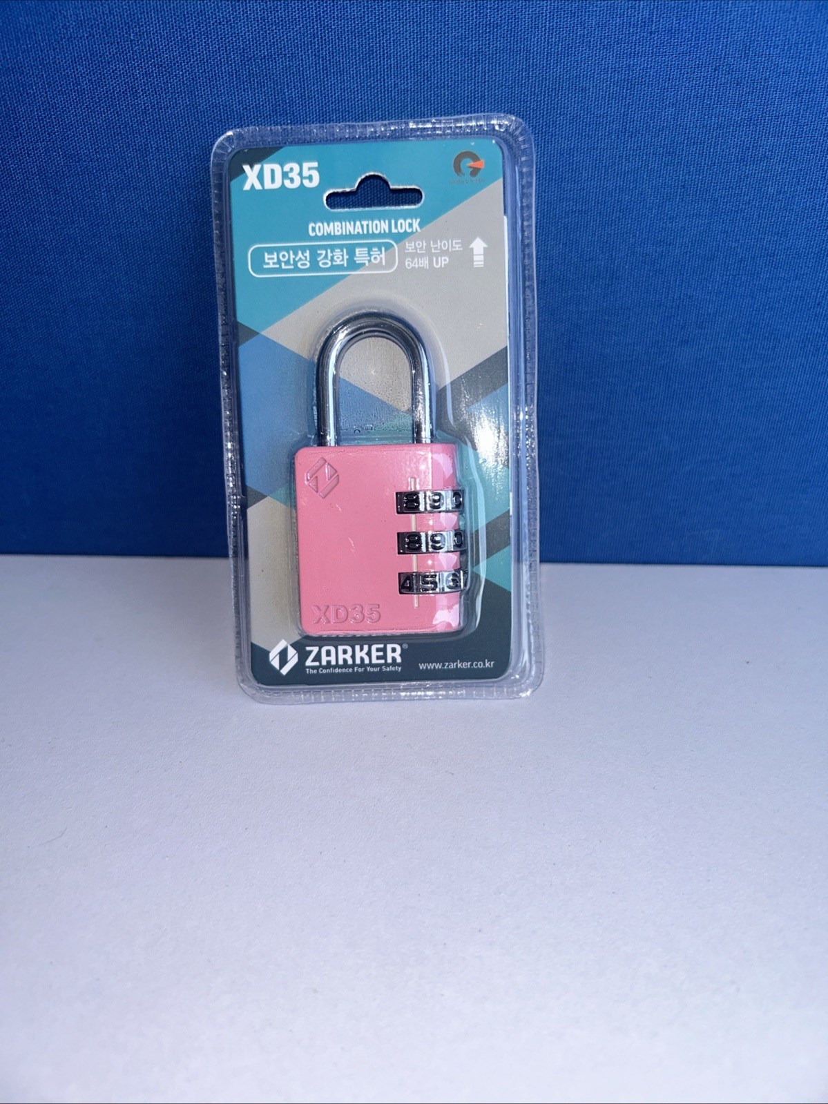 ZARKER XD35 Padlock- 3 Digit Combination Lock for Gym/School Locker, Travel Bag