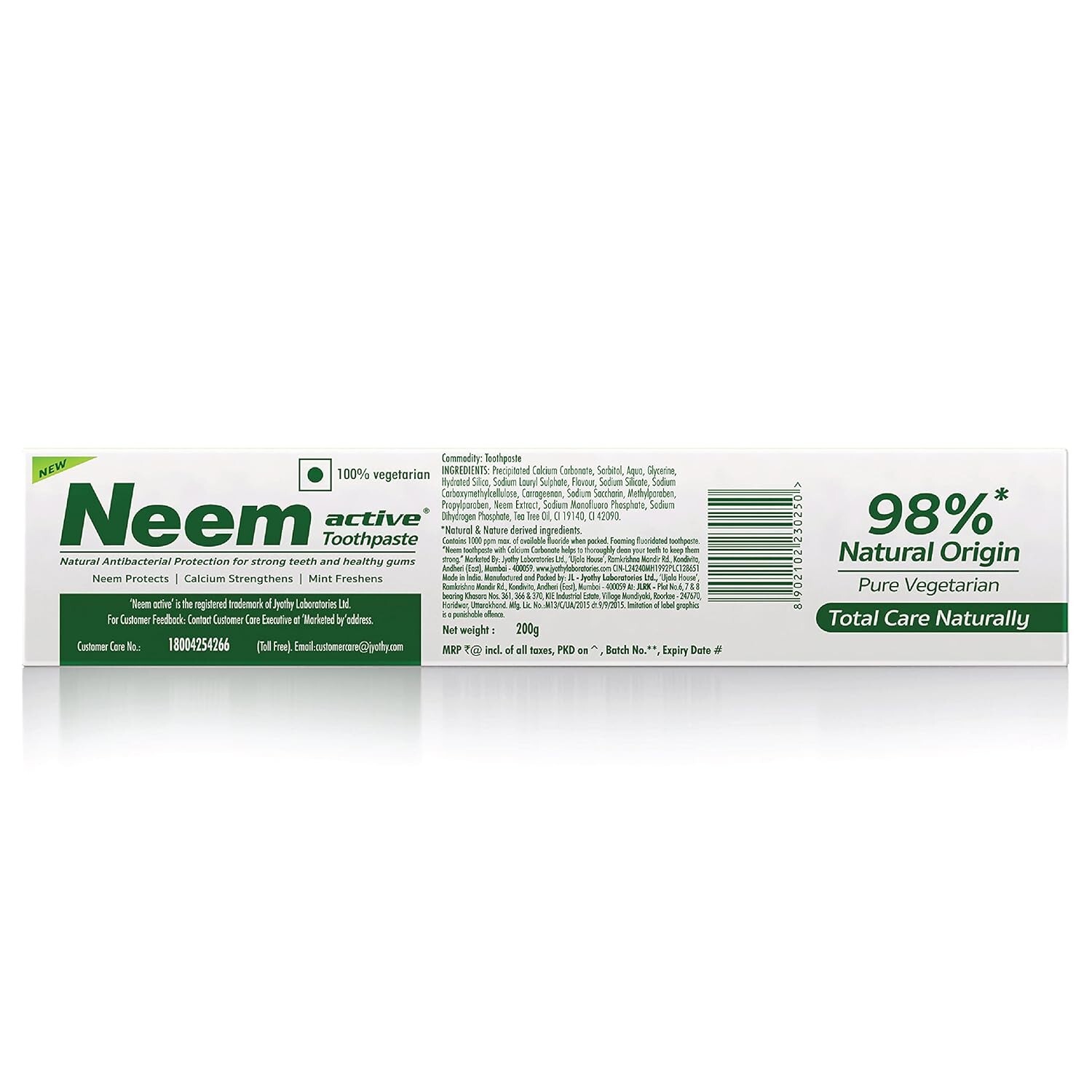 Neem Active Toothpaste - 200 gm with Natural Antibacterial Protection