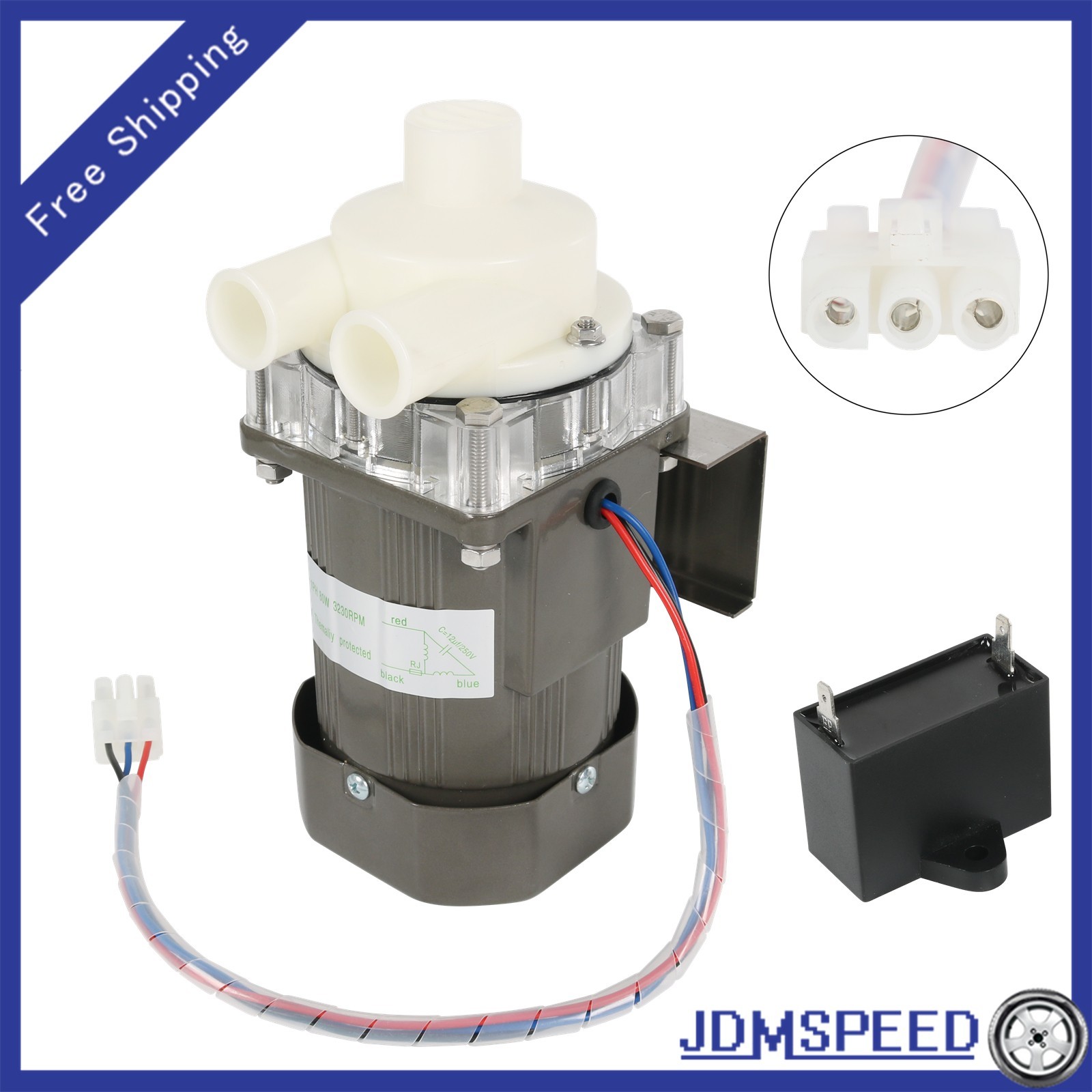 Water Pump S-0731 for Hoshizaki, Ice Machine Motor Assembly with Mounting Plate