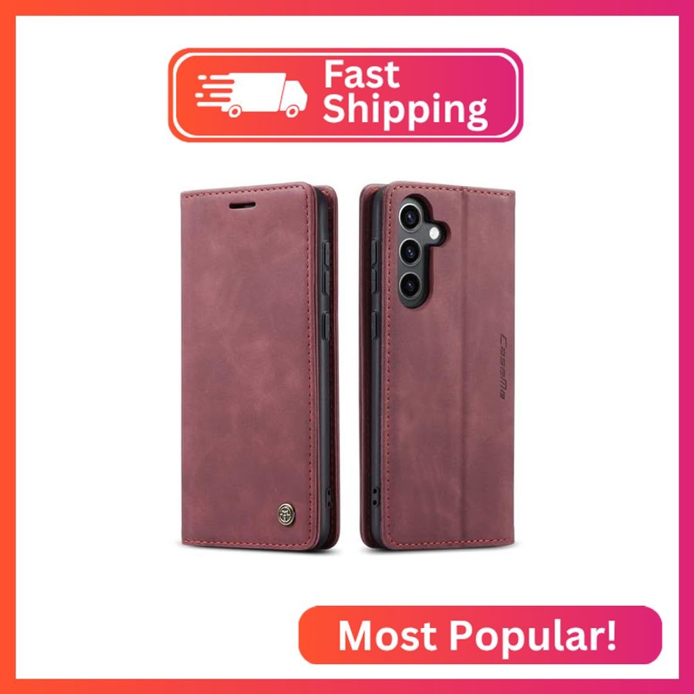 FCOZCKLOM Compatible with Samsung Galaxy S24 Wallet Case, PU Leather Flip Cover