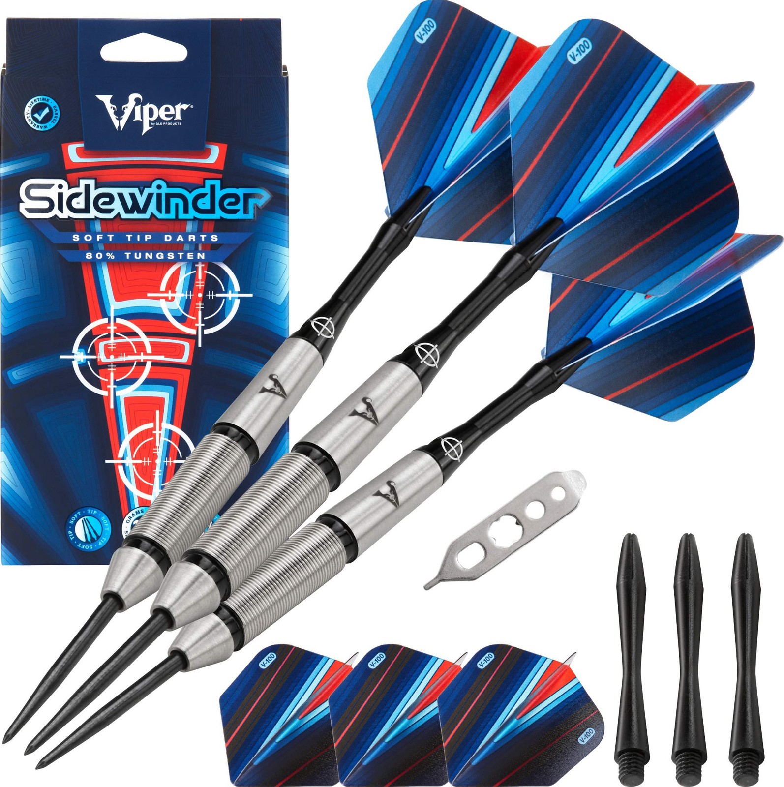 Viper By Gld Products Sidewinder 80 Tungsten Steel Tip Darts 23