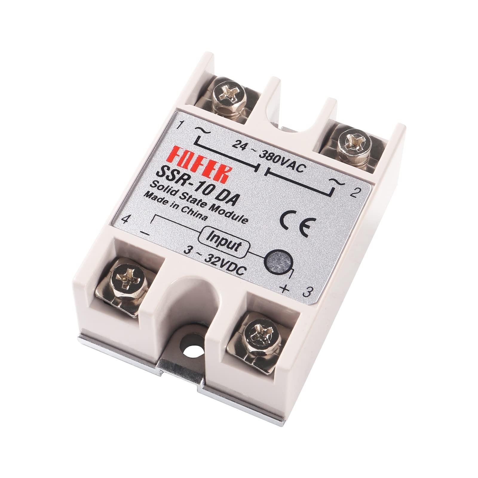 3pcs SSR-10DA Solid State Relay Single Phase Semi-Conductor Relay Module Inpu...