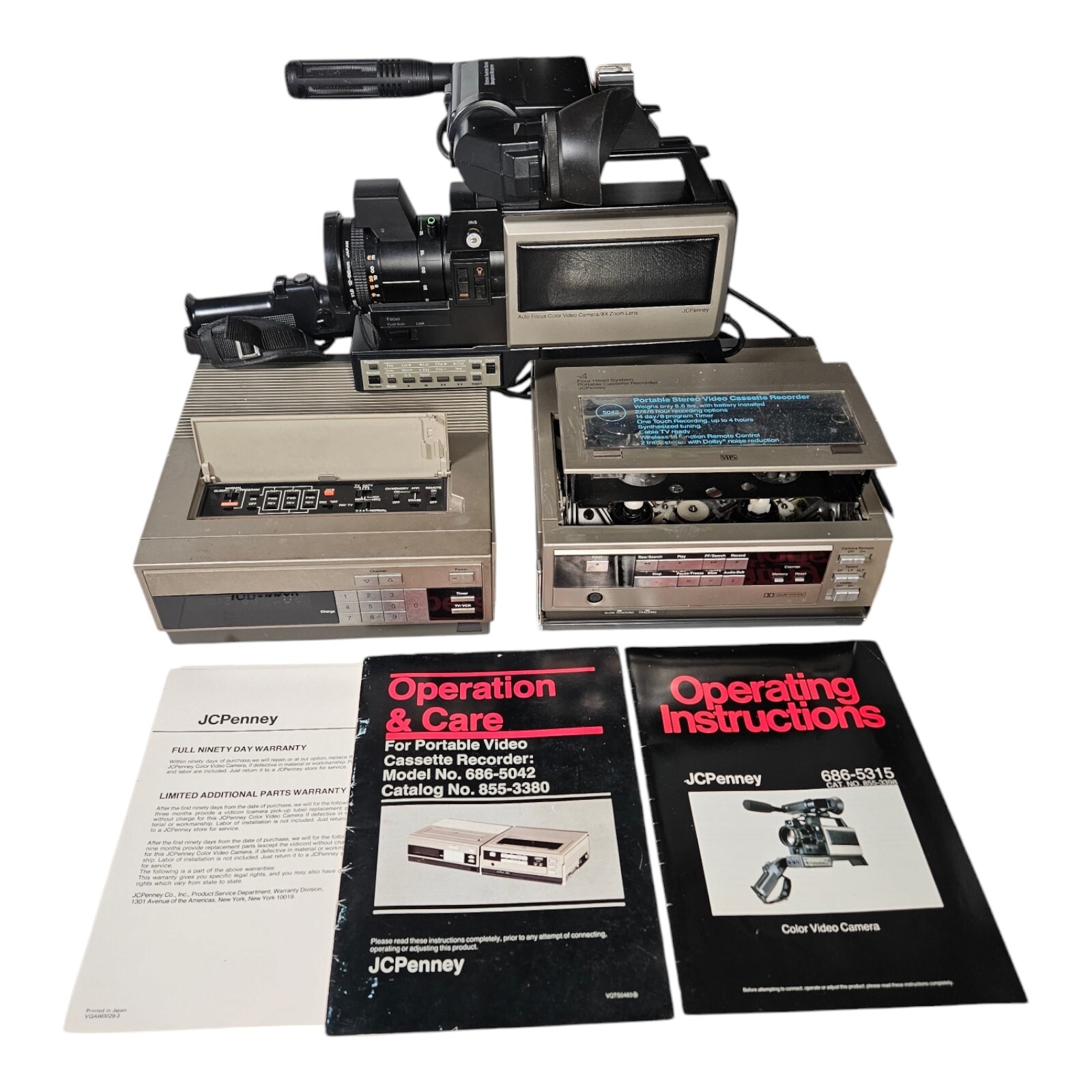 Vintage JC Penney 686-5042 Portable Cassette Recorder & Tuner 5315 Video Camera
