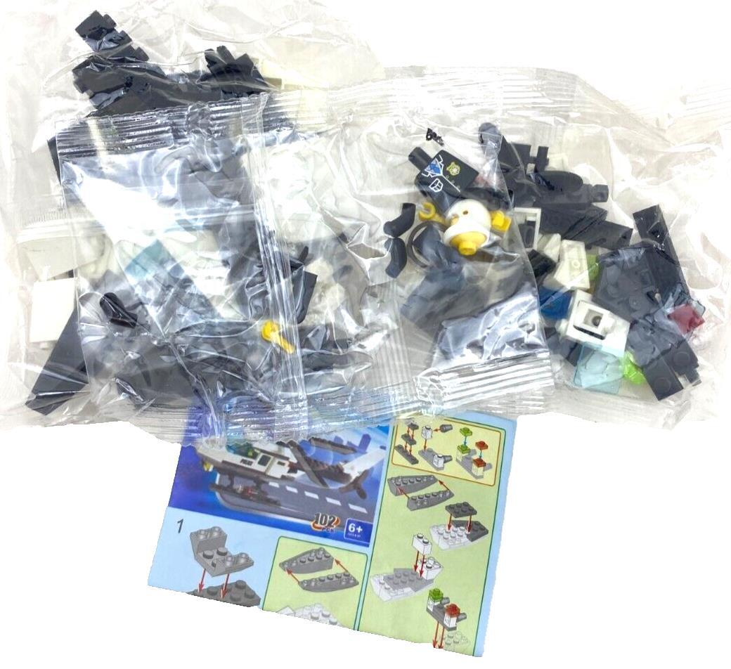 KAZI Police Building Set Helecoptor Policemen Action Figure Sealed