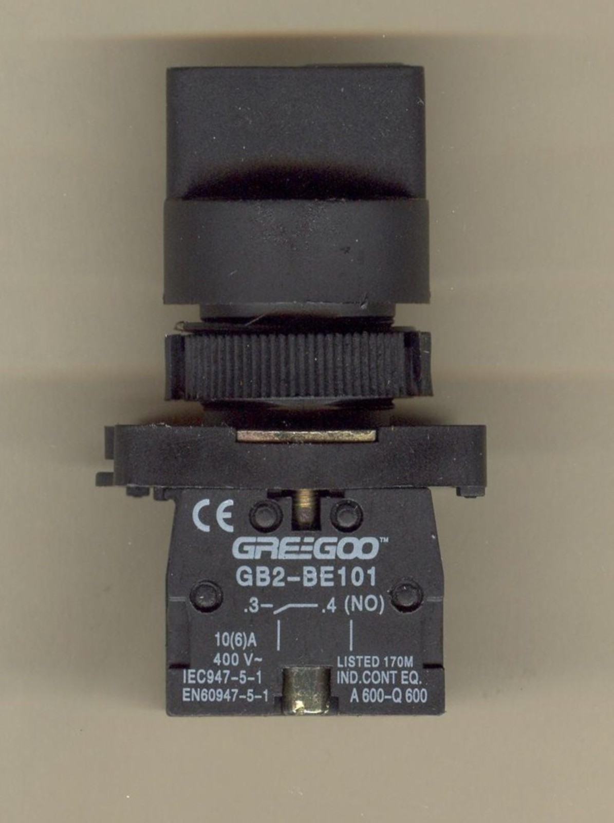 Greegoo GB2-ED33 3-Position Maintained Selector Switch w/ 2NO Contact Blocks xb2