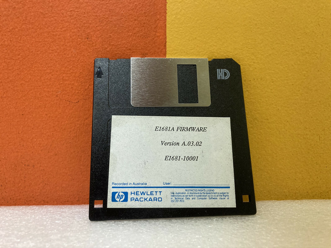 HP E1681-10001 E1681A Firmware Version A.03.02 Floppy Disk Software
