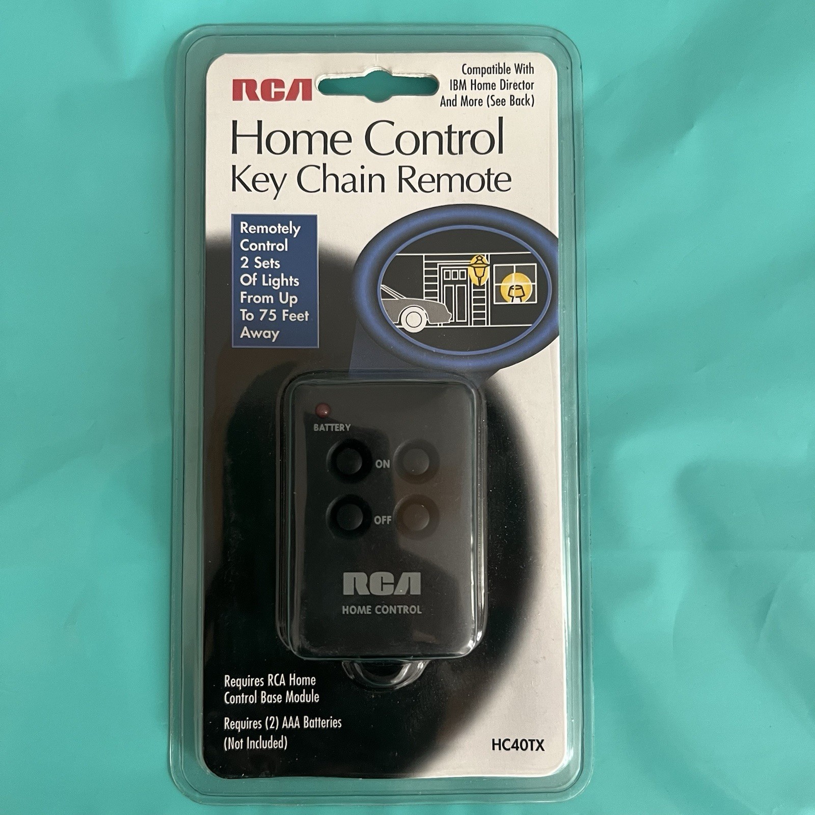 RCA Home Control Key Chain Remote Control 2 Set Of Lights 75 Feet Away NEW SEALE