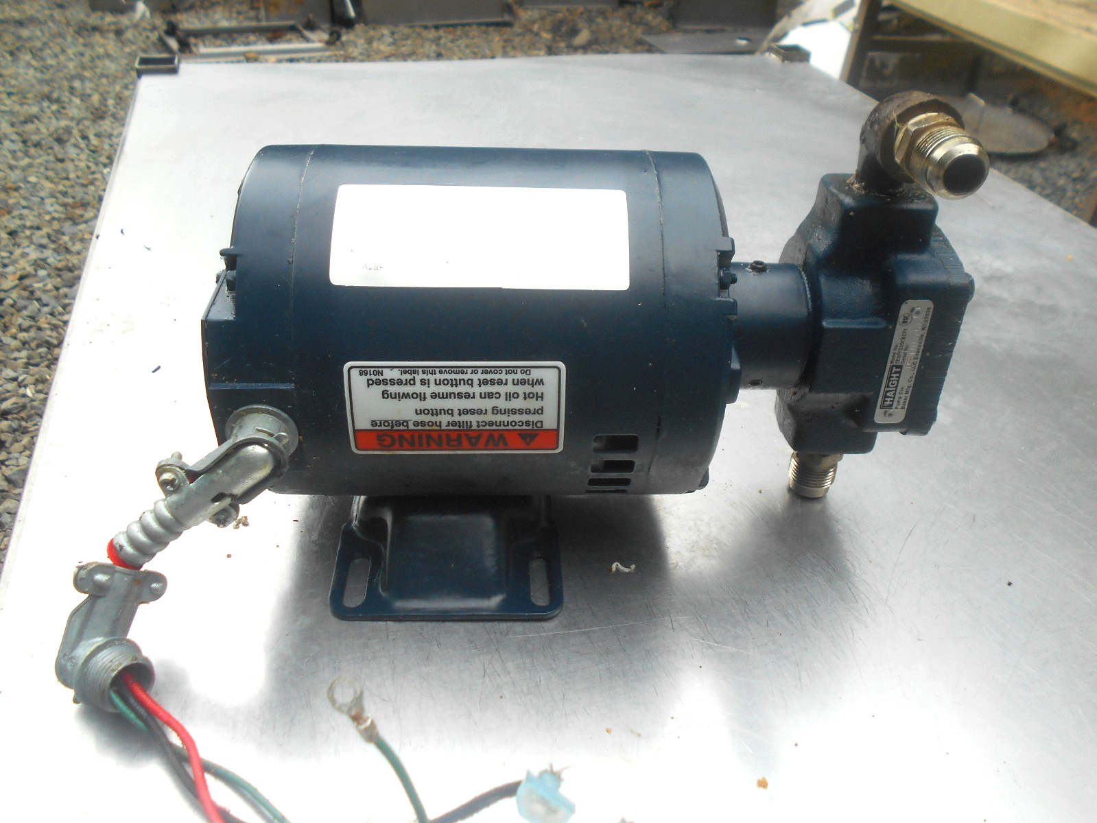 COMMERCIAL BKI, GILES,HAIGHT OIT OIL FILTER PUMP AND MOTOR GOOD TESTED