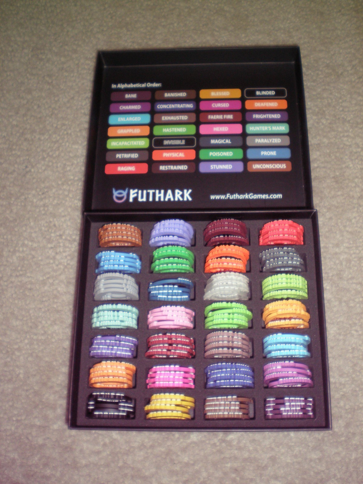 Futhark 112 RPG Condition Markers - Complete and Excellent Pathfinder Dungeons D