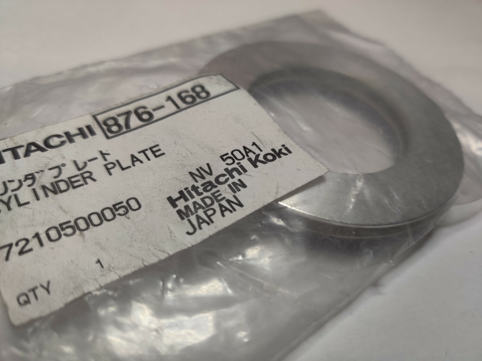 GENUINE HITACHI 876168 Cylinder Plate for NT65A3, NV45AB2, N5010A, N5008AC / AC2