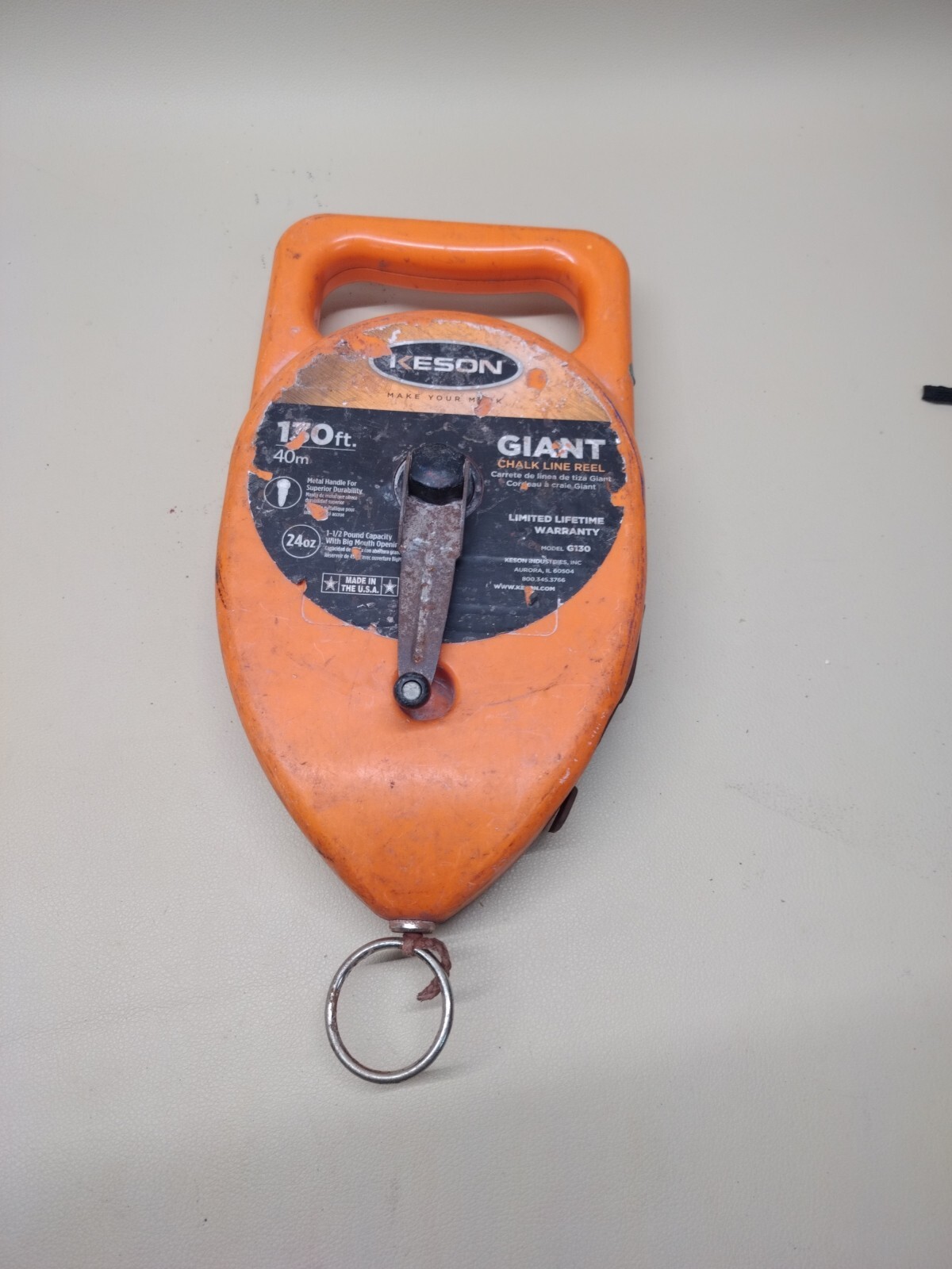 Keson G130 Ft. Large Cap Chalk Line Reel