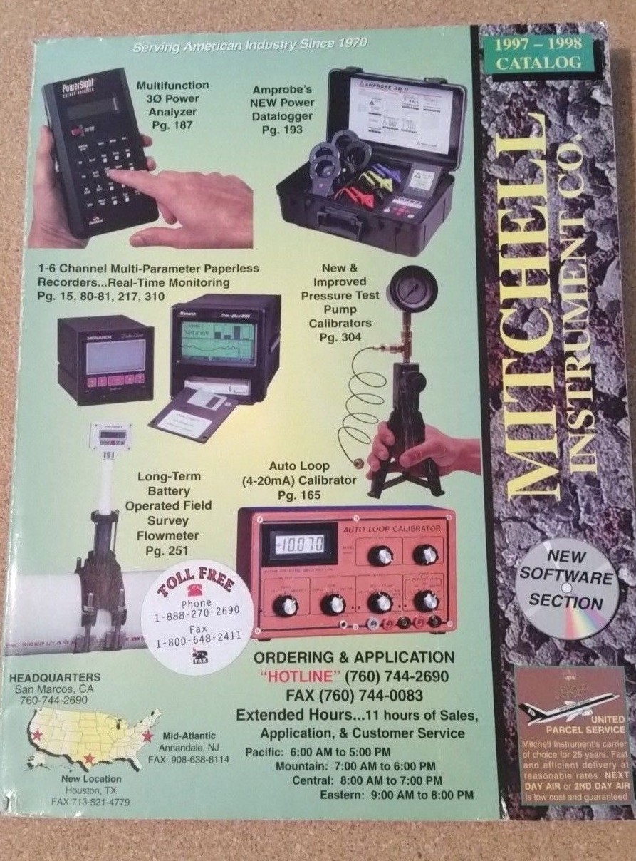 1997-1998 Mitchell Instrument Company Catalog