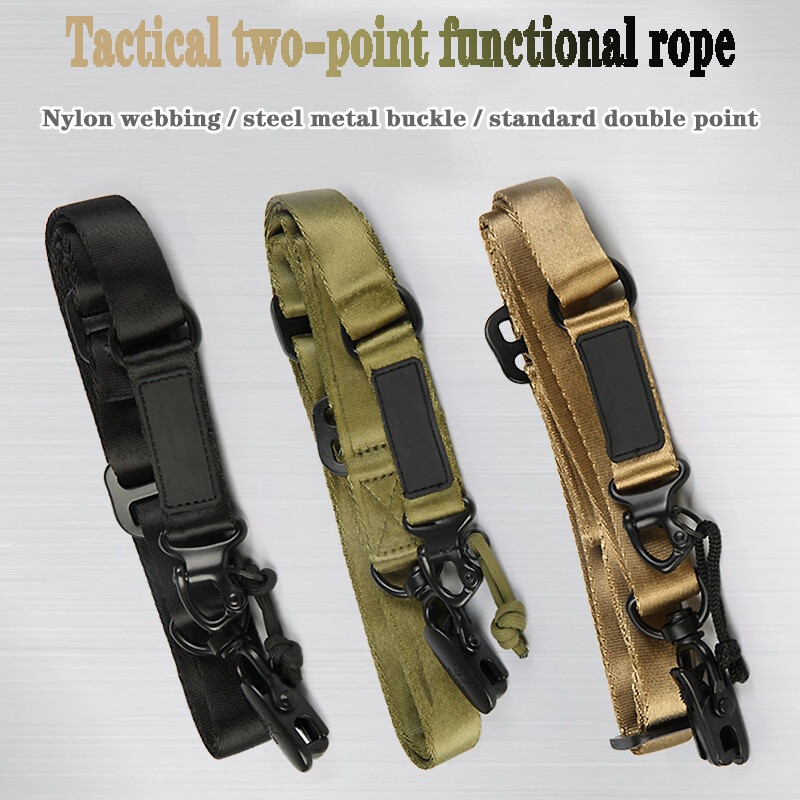 Tactical Belt 2 Point Strap Adjustable Rifle Sling Safety Rope Hunting Gun Sling