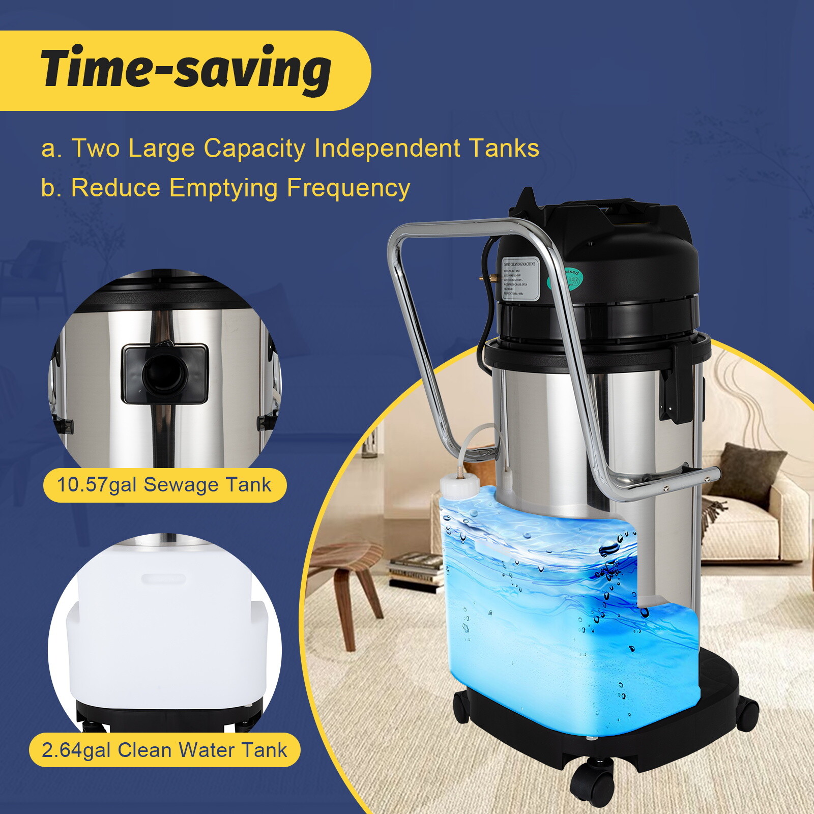 40L Commercial Cleaning Machine Vacuum Cleaner Extractor (NOT STEAM VERSION)