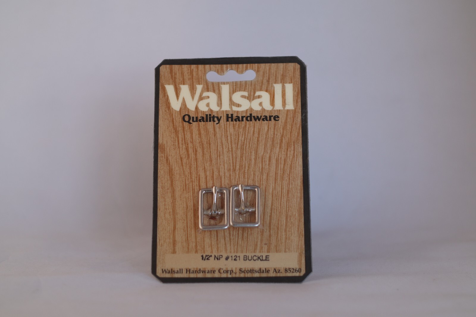 Walsall Horse Saddle Tack Hardware 1/2" Nickel Plated Buckles PKG of 2 NOS