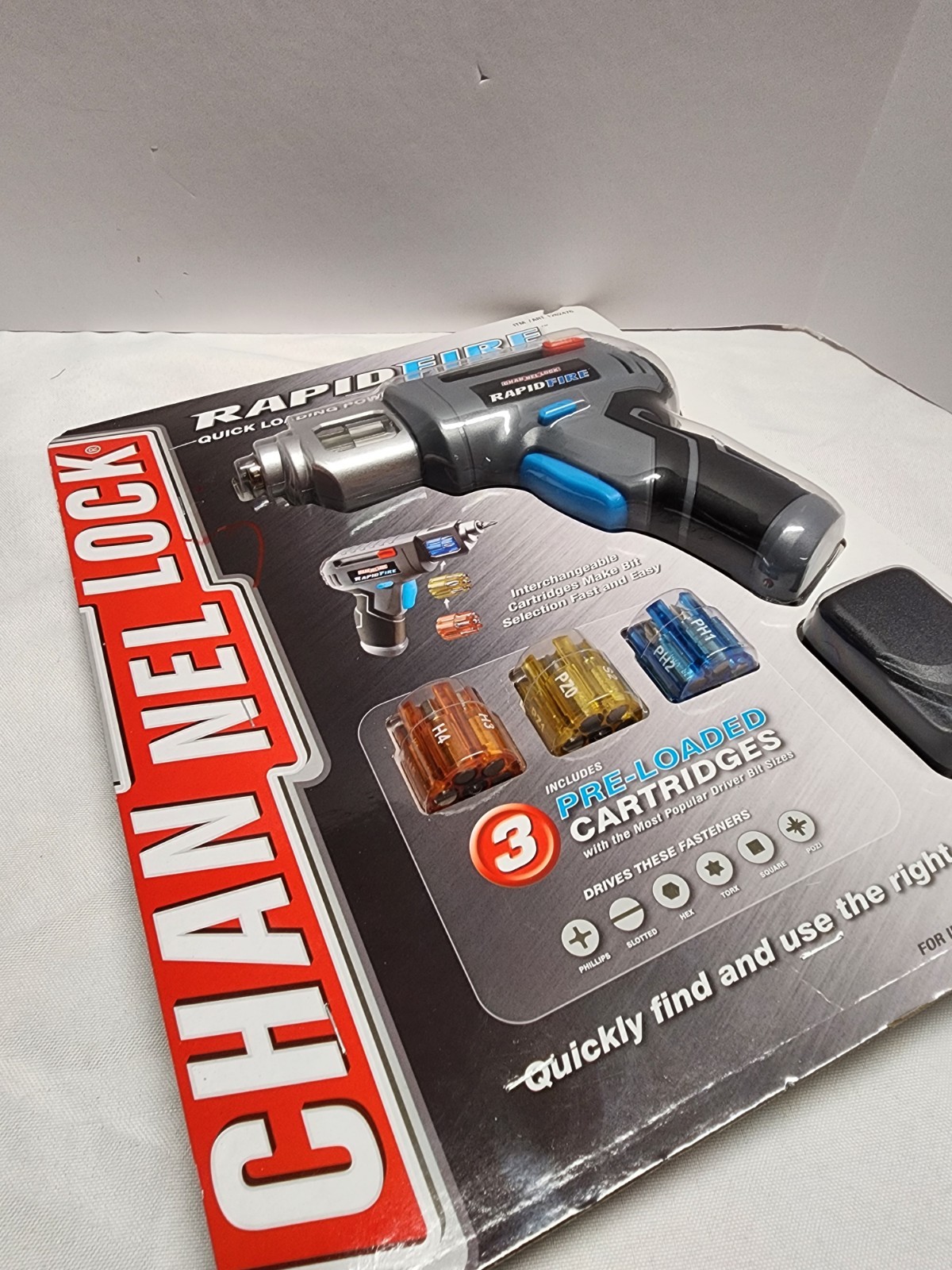 ChannelLock Rapid Fire Quick Loading Cordless Screw Gun Screwdriver ‎‎Drill Driv