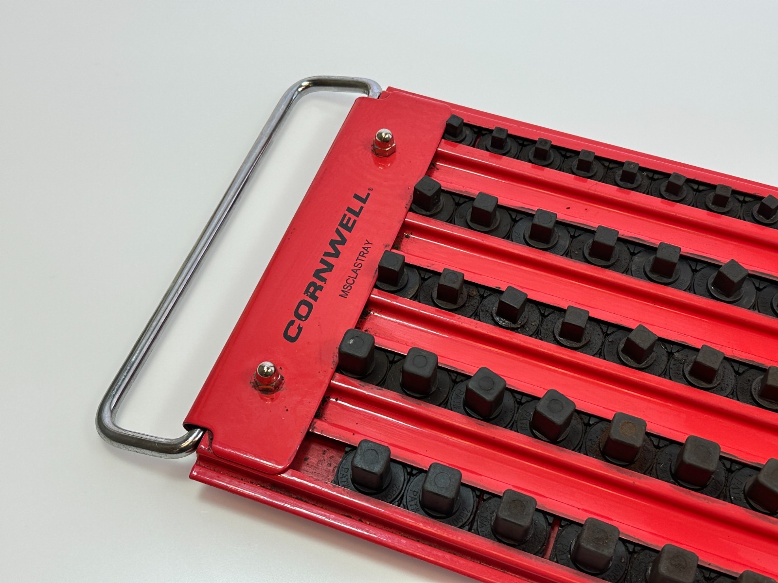 Cornwell Tools MSCLASTRAY (RED) Lock-A-Socket Metal Socket Holder Tray