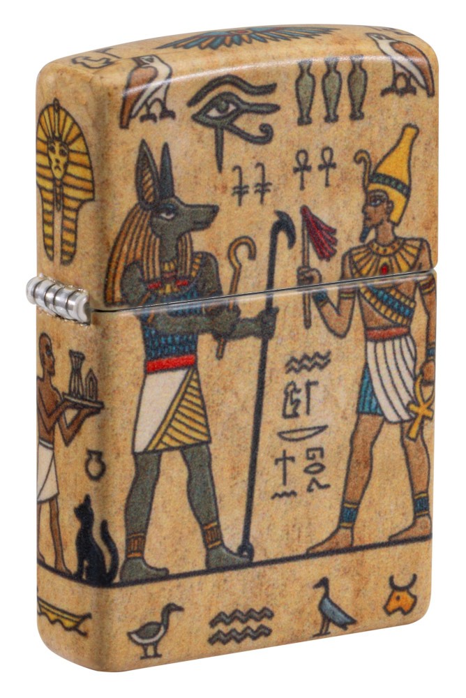 Zippo Ancient Glyphs Design White 540 Matte Windproof Pocket Lighter, 49352-1...