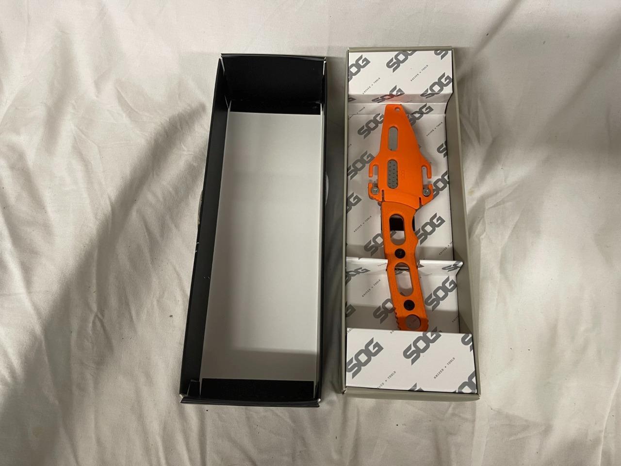 SOG Ether FX 3.25 In Blade Skeletonized Handle Hunting Hiking Survival Knife