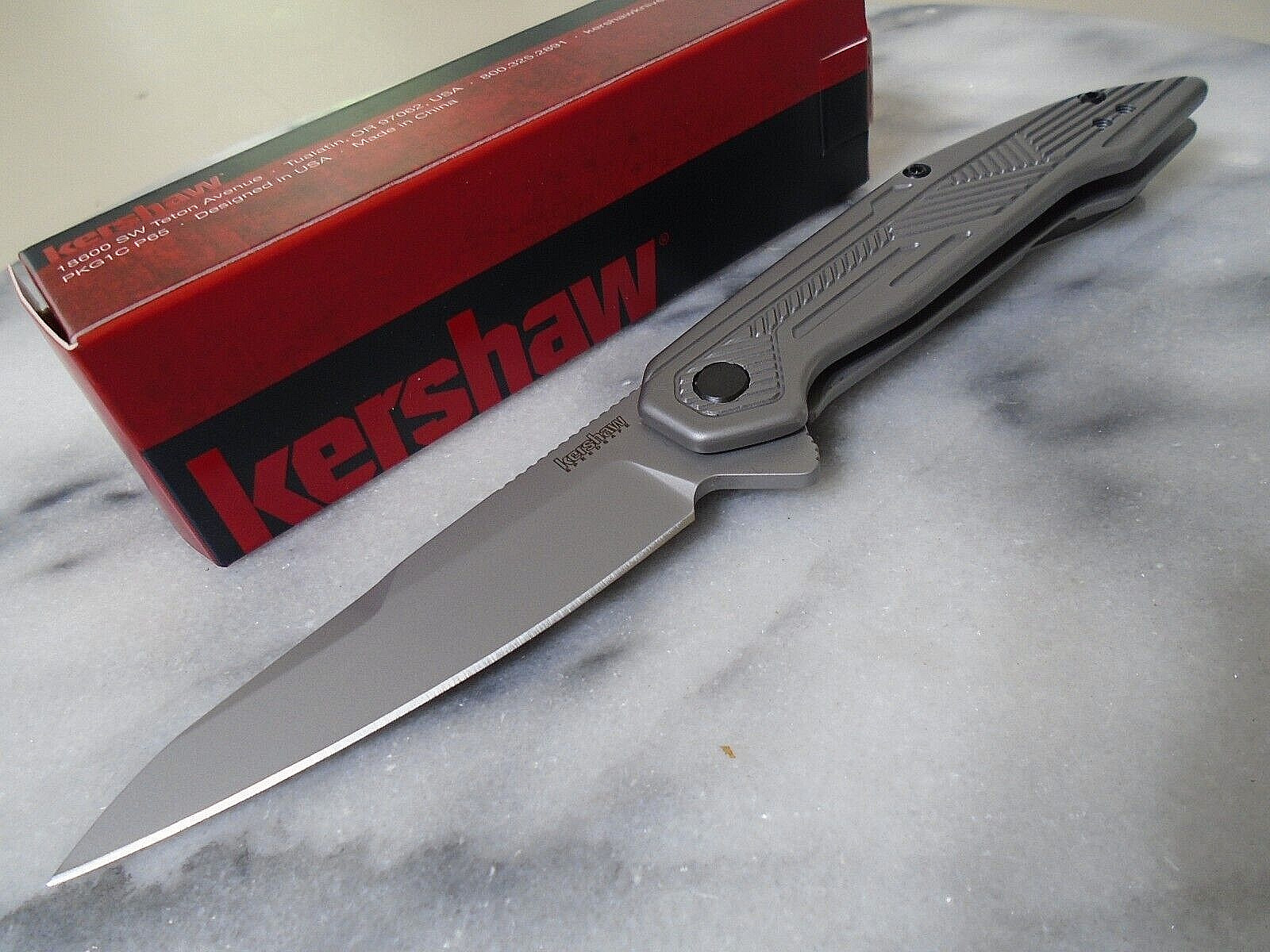 Kershaw Terran Assisted Open Pocket Knife Folder 2080 8Cr13MoV All Steel 7.2" OA