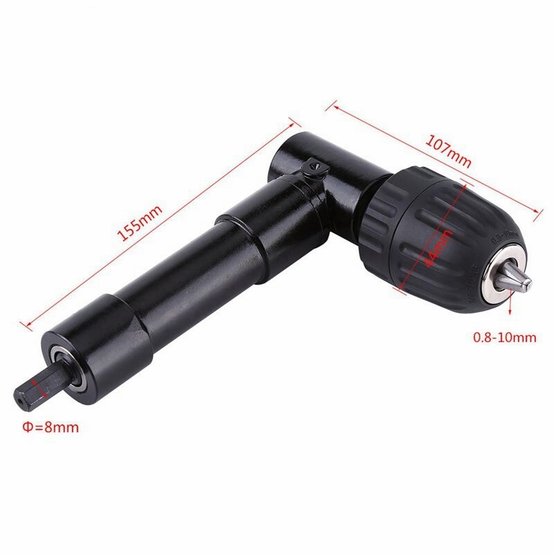 Right Angle Drill Converter Attachment Adapter 90 Degree Chuck Range 0.8-10mm
