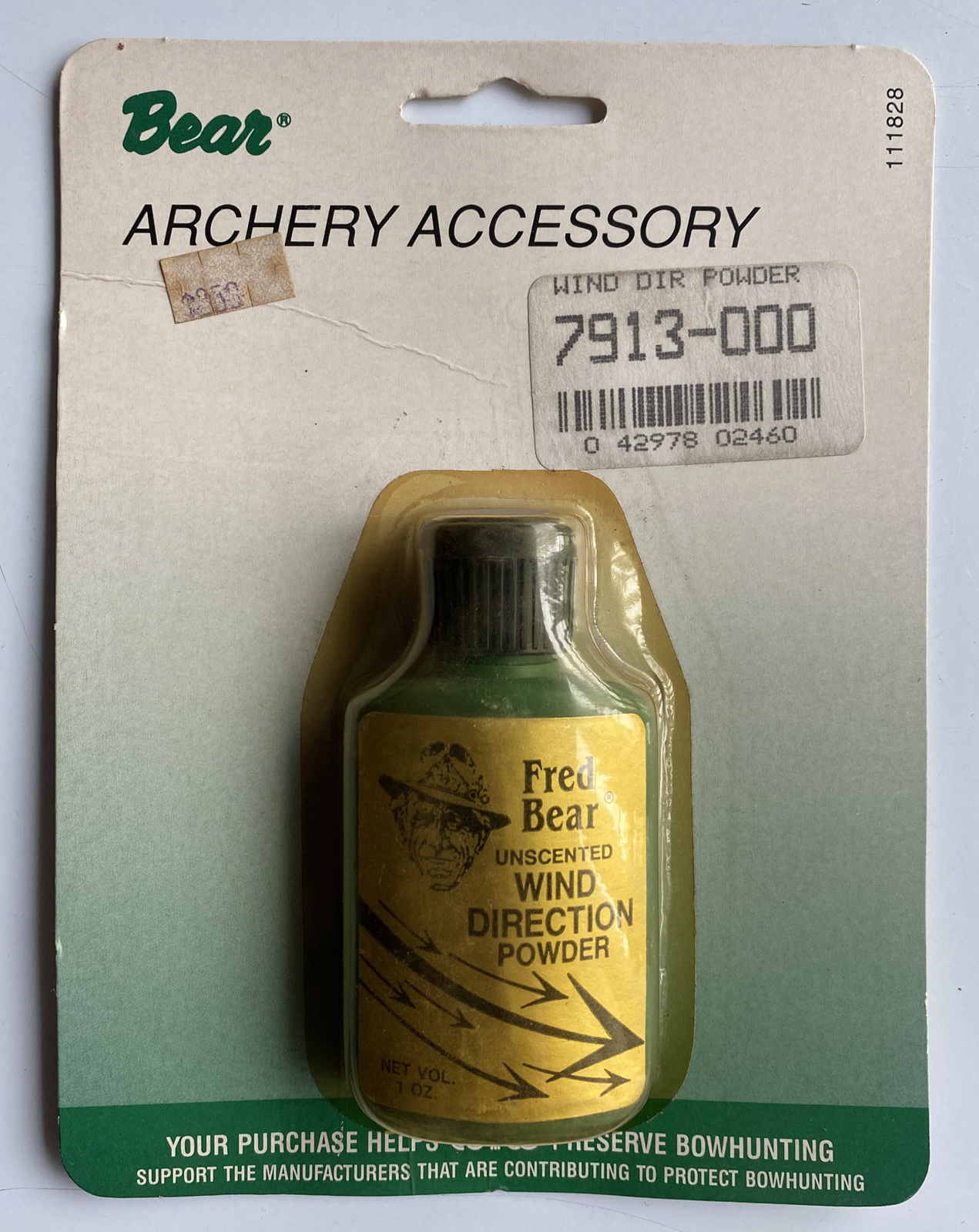NOS Vintage Fred Bear Archery Wind Direction Powder Traditional & Recurve Bow